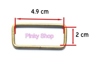 Khoen chữ nhật bằng kim loại làm phụ kiện túi xách, balô Pinky Shop chuyên phụ kiện làm balo, túi xách và đồ handmade mã KTGD12