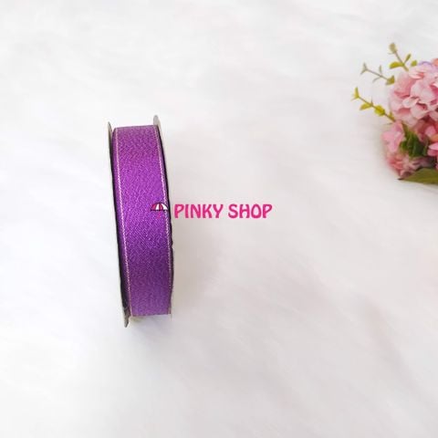 Ruy băng, dây ruy băng kim tuyến Pinky Shop 2cm (còn gọi là ruy băng 2 phân, 2p, có bề rộng 2 cm) màu tím mẫu số 2 mã RBKTT2