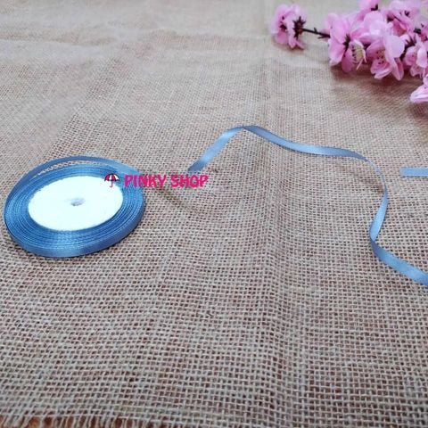 Ruy băng, dây ruy băng lụa trơn Pinky Shop 0.5cm (còn gọi là ruy băng 0.5 phân, 0.5p, có bề rộng 0.5 cm) màu xám mẫu số 1 Mã RB05LX1