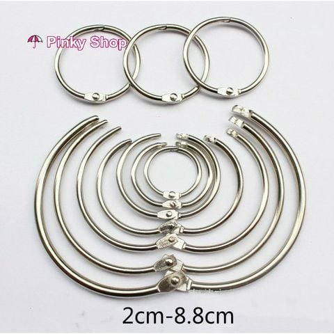 Khoen tròn flashcard màu bạc đủ loại [GIÁ RẺ] dùng đóng sổ sách, làm thành cuốn album Pinky Shop