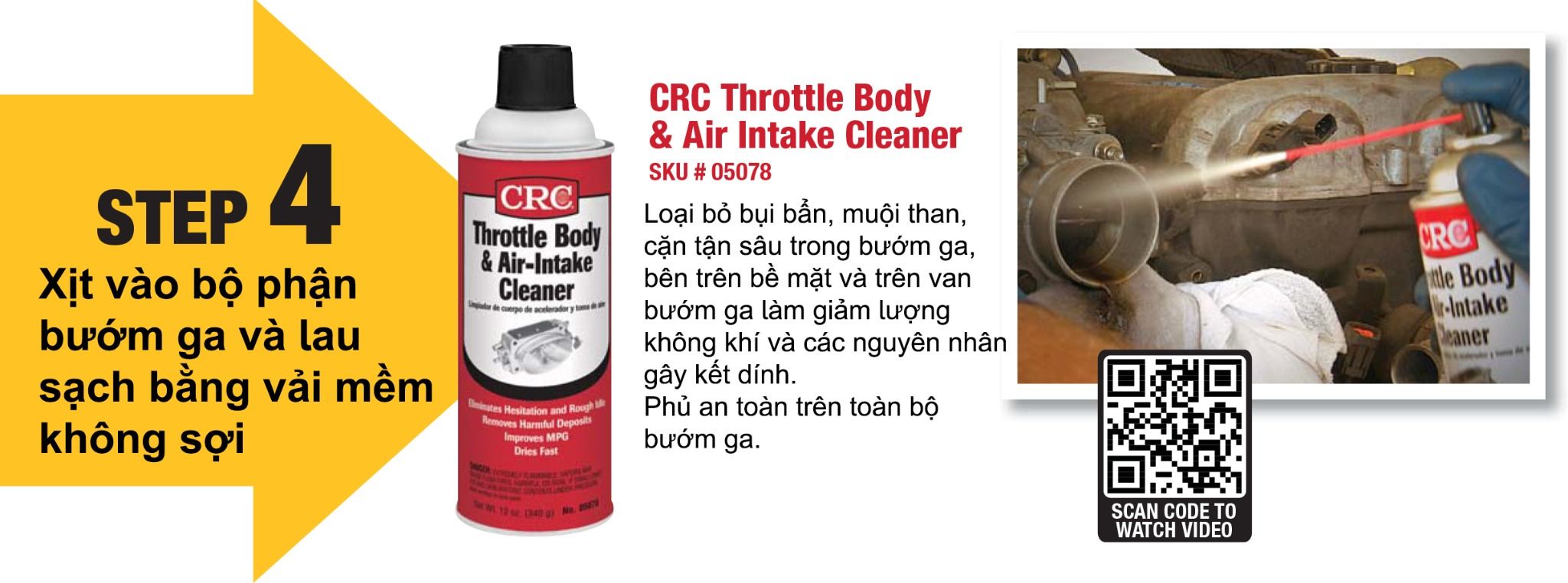 CRC THROTTLE BODY & AIR INTAKE Cleaner CRC Việt Nam CRC Industries