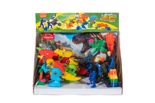  [Hot] [New] ĐỒ CHƠI XẾP HÌNH ĐỘI SĂN KHỦNG LONG VINATOY 396 