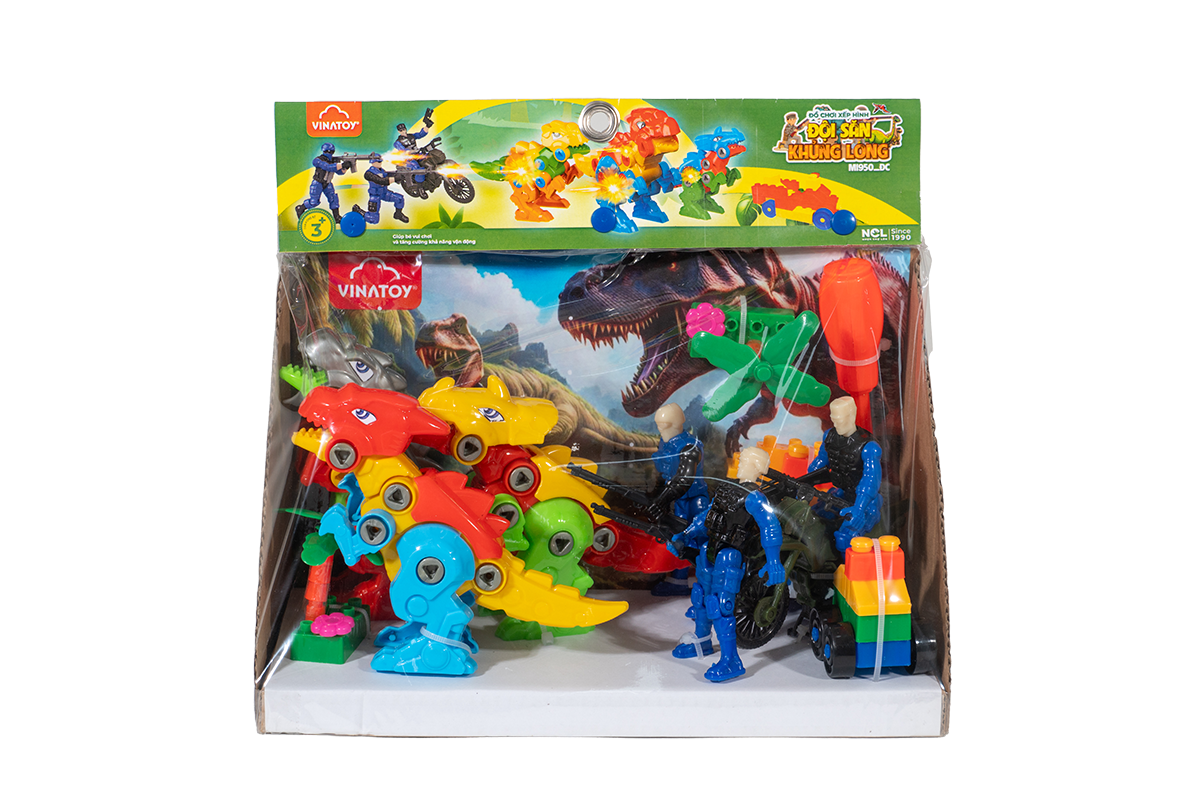  [Hot] [New] ĐỒ CHƠI XẾP HÌNH ĐỘI SĂN KHỦNG LONG VINATOY 396 