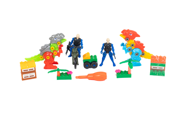  [Hot] [New] ĐỒ CHƠI XẾP HÌNH KHỦNG LONG TẤN CÔNG THÀNH PHỐ VINATOY 395 