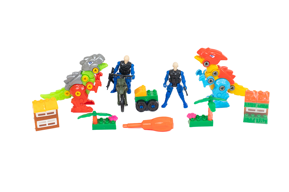  [Hot] [New] ĐỒ CHƠI XẾP HÌNH KHỦNG LONG TẤN CÔNG THÀNH PHỐ VINATOY 395 