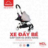  [New] Xe Đẩy Bé Gấp Gọn Nhựa Chợ Lớn K2 - M1912-XĐB 