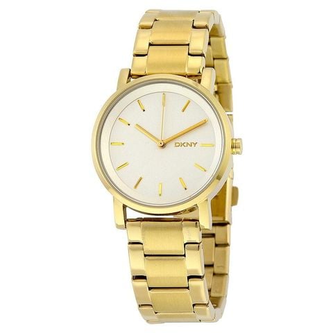 Soho Round Champagne Dial Gold-tone Ladies Watch NY2307