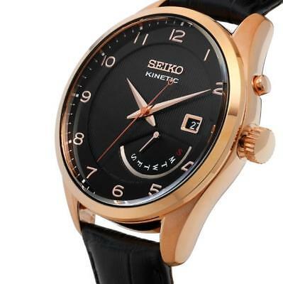 Mua đồng hồ Seiko Kinetic Black Dial Rose Gold-tone Men's Watch SRN054 –  Thiên Đường Hàng Hiệu