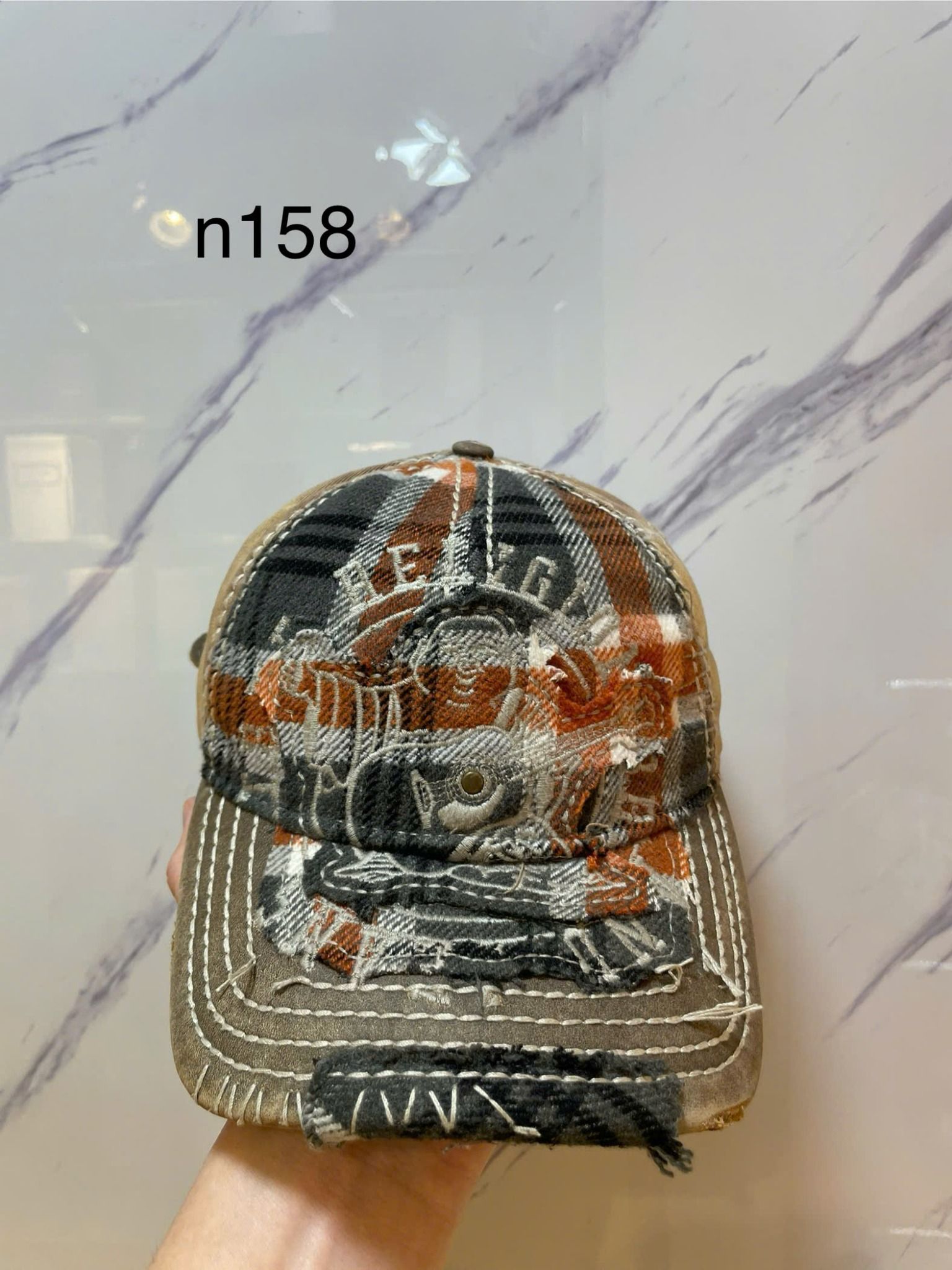 Nón True Religion Nâu Thêu Hình Buhha - Like New - N158