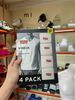 Set 4 Áo Lót Cổ Tim Levi's Trắng - New - 4MV917LW1
