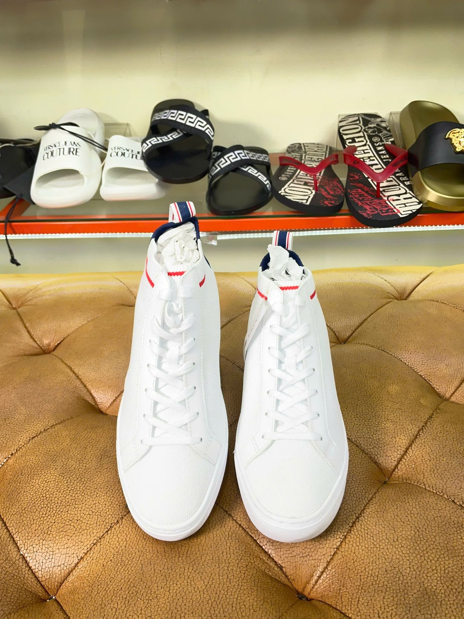 Giày Cổ Cao Lacoste Trắng - New - 7-41CMA0034407