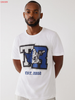 Áo Thun True Religion  Đen Hình TR Xanh Trắng - New - 106309