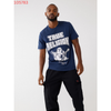 Áo Thun Nam Xanh Navy Chữ Trắng Viền Xám True Religion  - New - 105783 - TB03