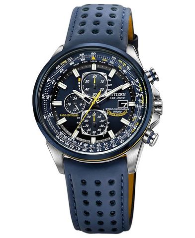 Open Box - Citizen Eco Drive Blue Angels World Chronograph Men's Watch AT8020-03L