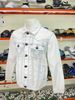 Áo Khoác Jeans Trắng Chỉ Xám True Religion - New - 105836 - TA04