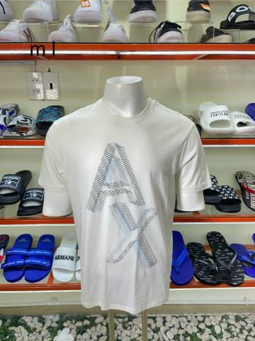 Áo Thun Cổ Tròn A/X Armani Exchange Trắng In Chữ - New - 3DZTAE ZJA5Z