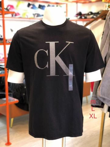 Áo Thun Đen Chữ Chấm Xám Calvin Klein - New - SP40581592 - GC05