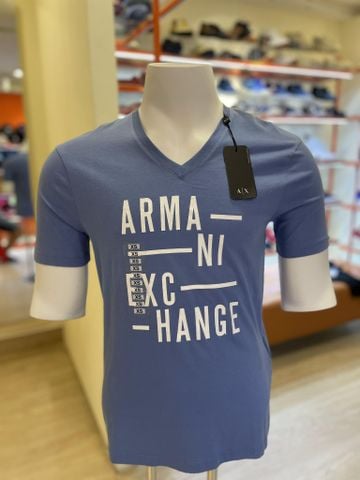 Áo Thun Cổ Tim A/X Armani Exchange Xanh Dương - New - 7VZTSH ZJH4Z - GC03