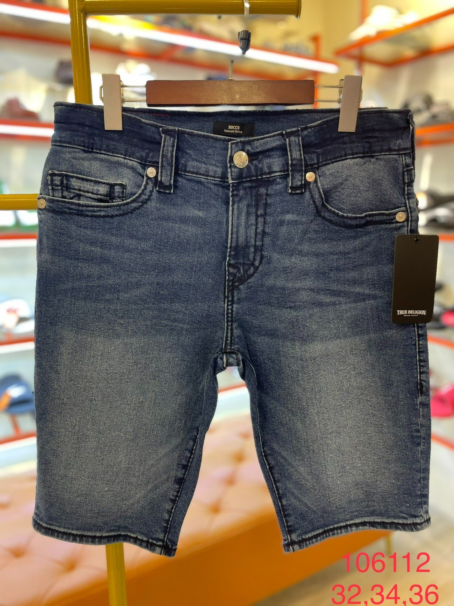 Quần  Short Jean Xanh True Religion - New - 106112 - TC02