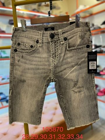 Quần Short Jean Xám Tro True Religion - 105870 - TD01