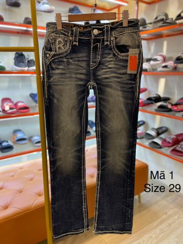 Quần jean dài Rock Reutual xanh - QR22 - NEW