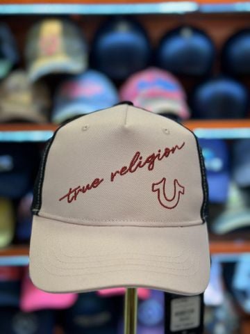 Nón Lưới Hồng Đen Chữ Đỏ True Religion - New - TR2330