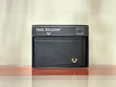 Ví Nam Đen Logo Vàng True Religion - New - TRCARDCS01