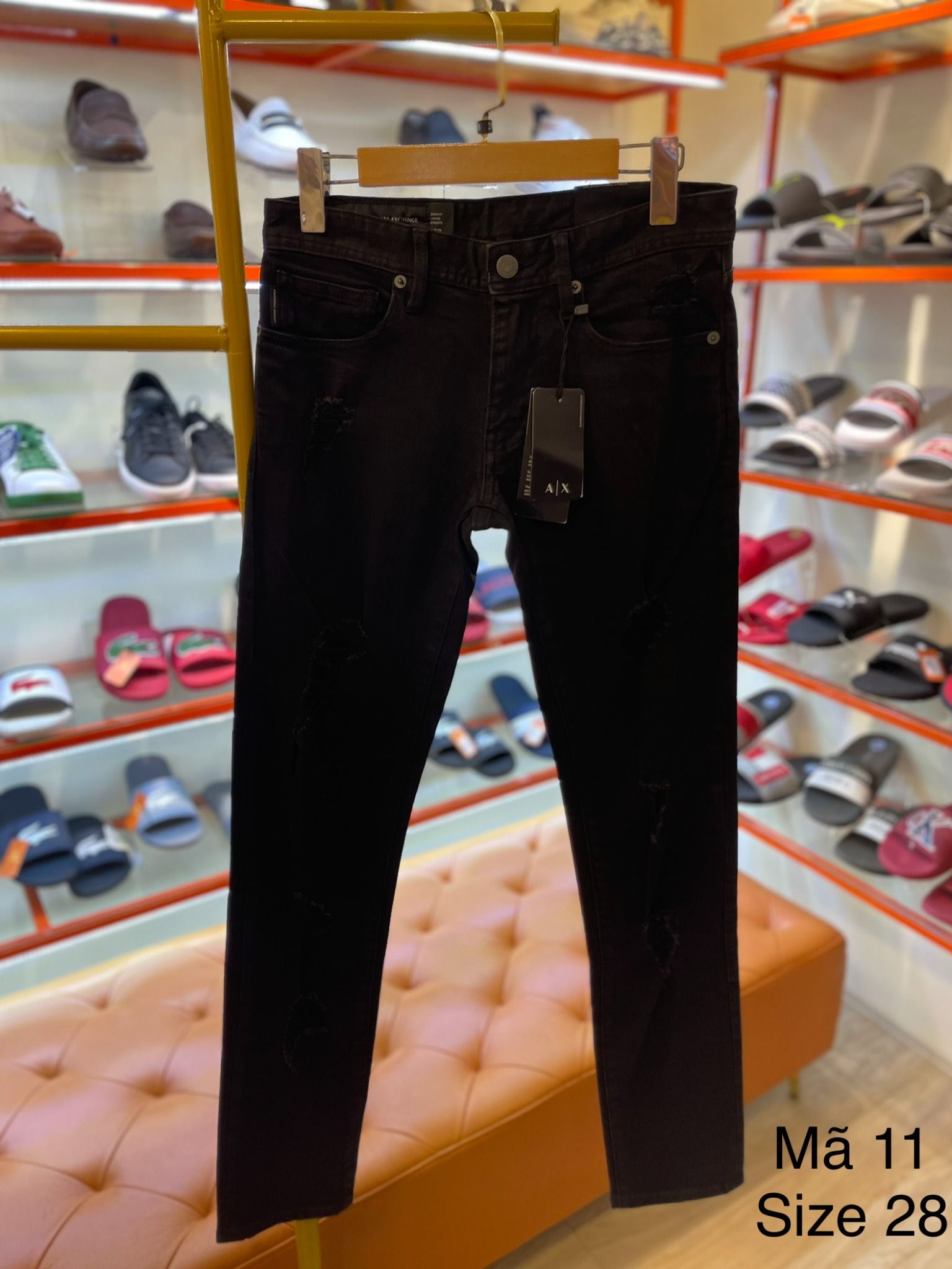 Quần Dài Jeans Đen A/X Armani Exchange - New - 7VZJ14 Z1AAZ - GB01
