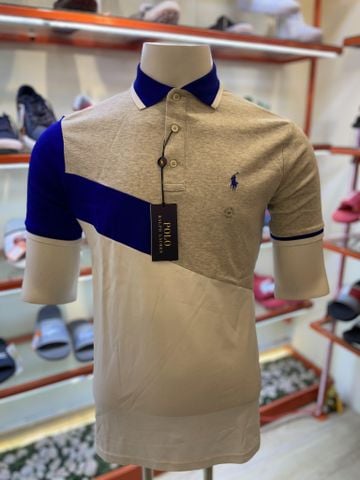 Áo PoLo Xám Trắng Ralph Lauren - New - 710883376002