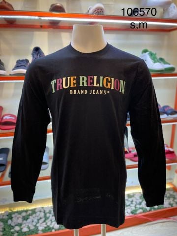 Áo Thun Tay Dài Đen chữ True Religion - New - 106570