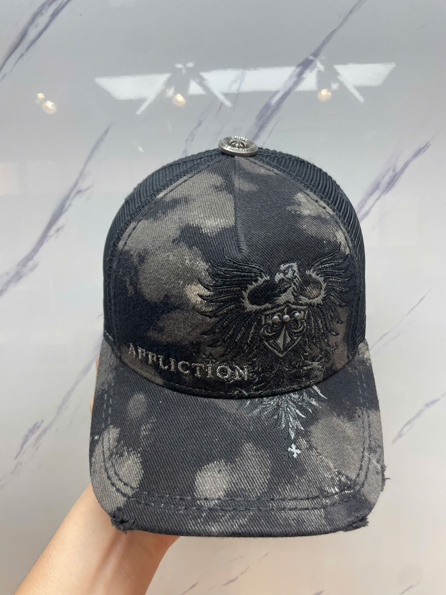 Nón Lướii Affliction Đen Chim Đại Bàng - New Không Tag - N372