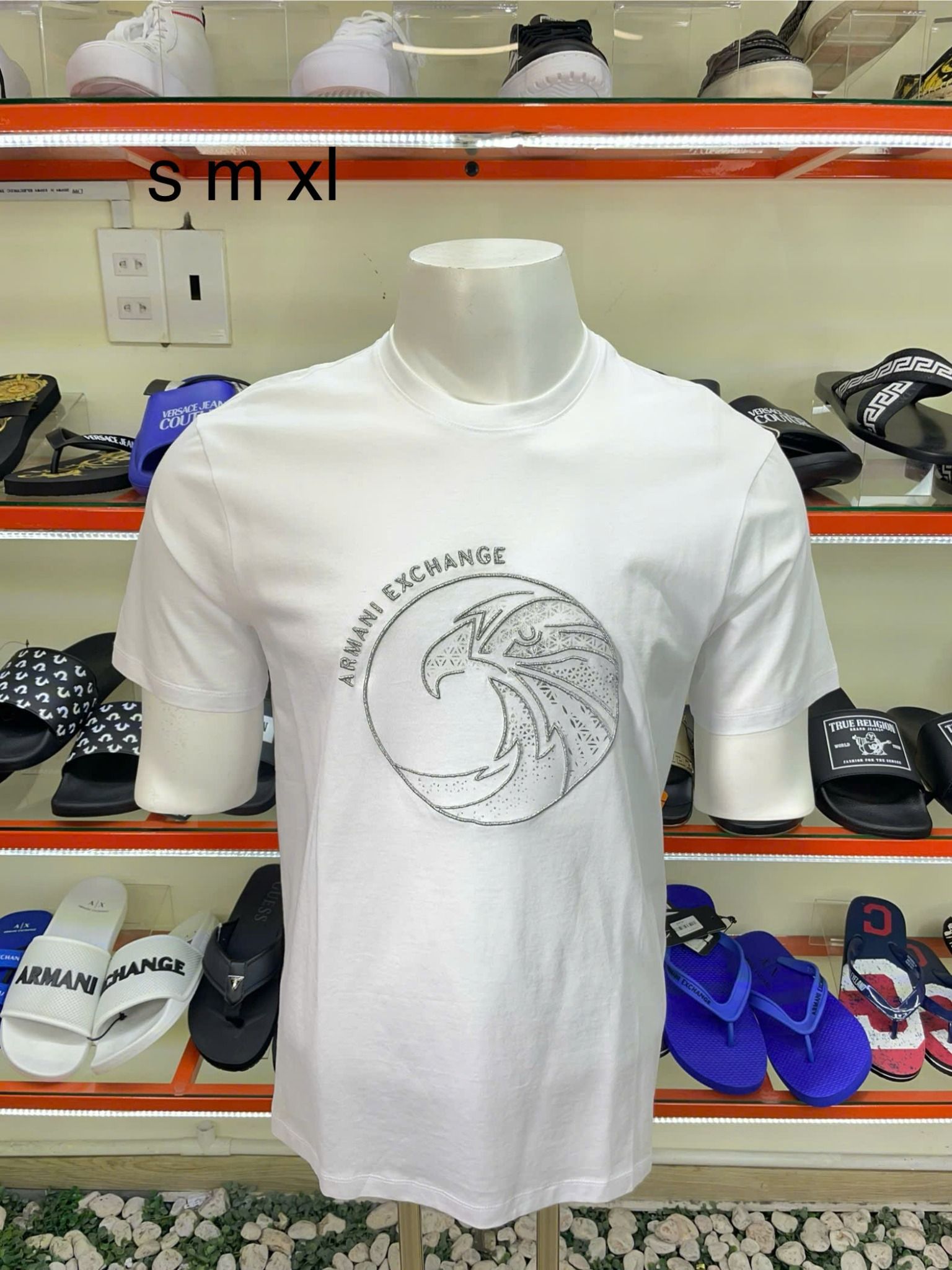 Áo Thun A/X Armani Exchange Trắng Logo Tròn - New - 7VZTRD ZJ9AZ - TA03