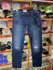 Quần Dài Jeans A/X Armani Exchange Xanh Đậm Chỉ Cam Rạch - New - 6LZJ16 Z3FDZ - GD04