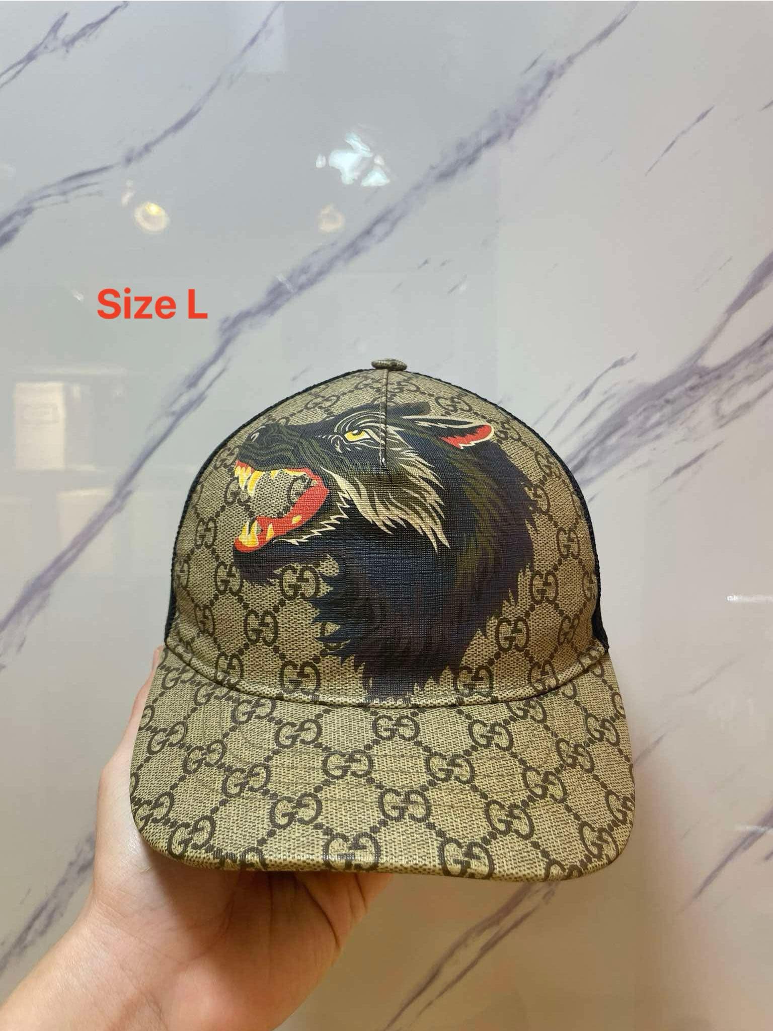 Nón Lưới Gucci Sói Đen Size L - Like New - SDGC01