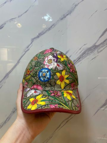 Nón Gucci Hoạ Tiết Hoa - New - 603986