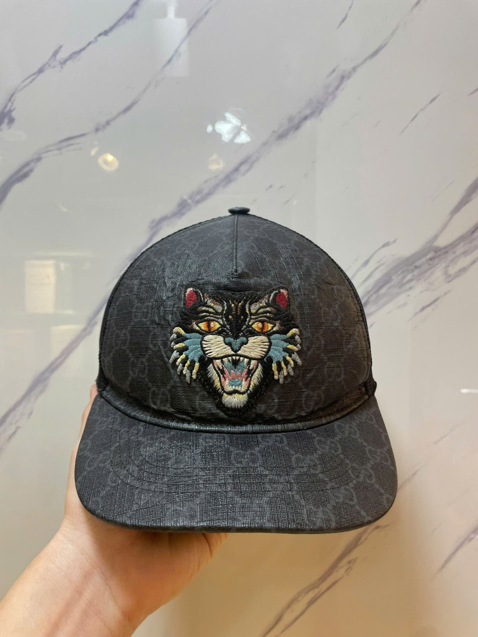 Nón Lưới Gucci Mèo Đen - Like New - GCMD1