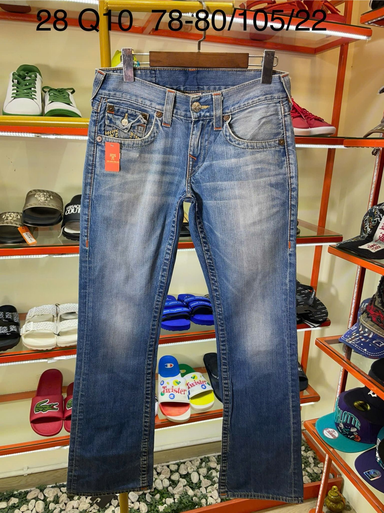 Quần Dài Jeans True Religion Xanh - Like New - Q10