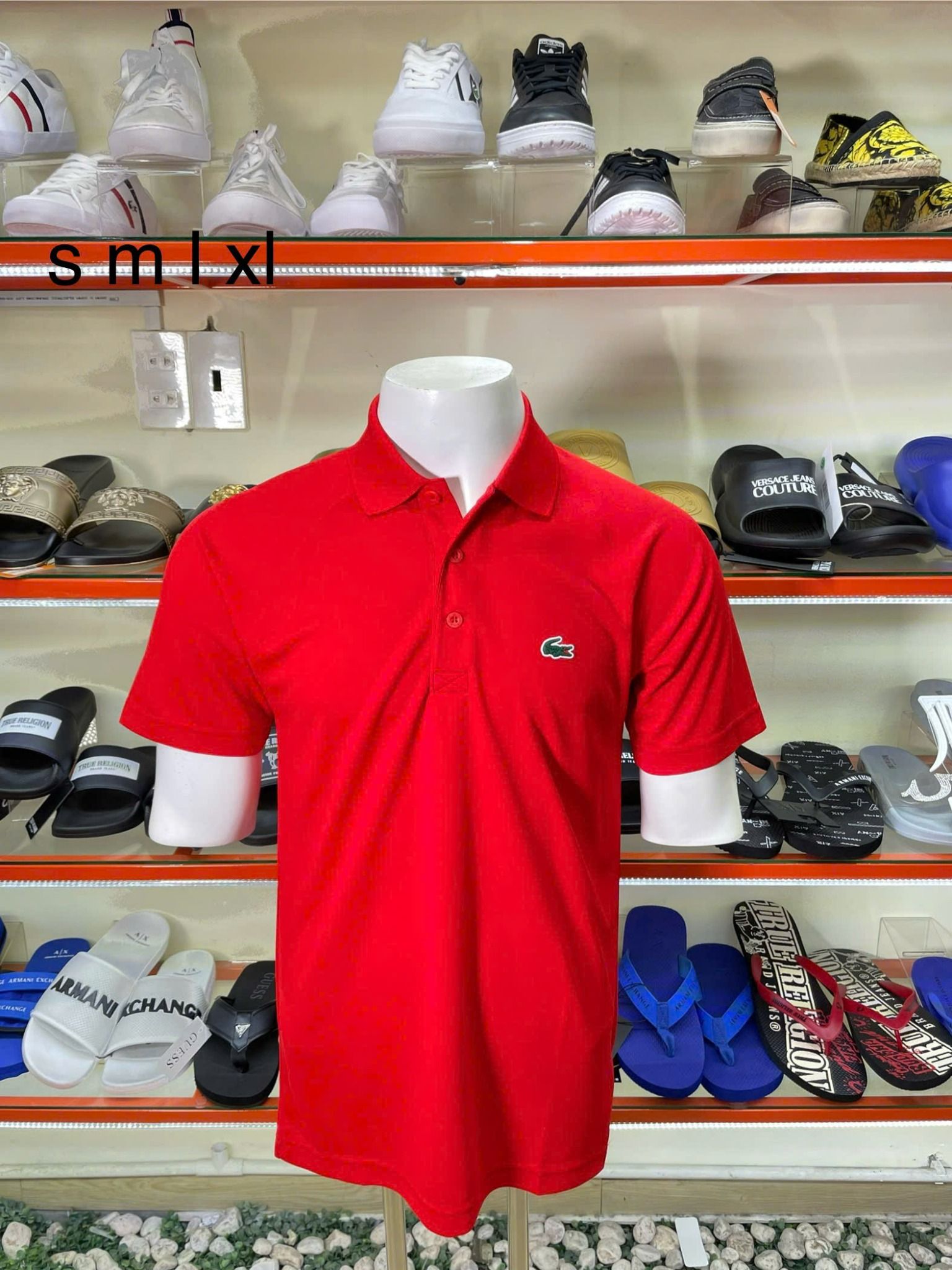 Áo Polo Lacoste Đỏ Trơn Cá Nhỏ - New - DH3201 51 WTU