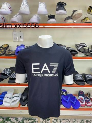 Áo Thun EA7 Emporio Armani Đen Chữ Trắng Gạch Xám - New - 3GPT01 PJ03Z - PA02