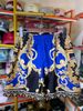 Quần Short Vải Versace Đen Hoa Vàng Xanh - New - A7343