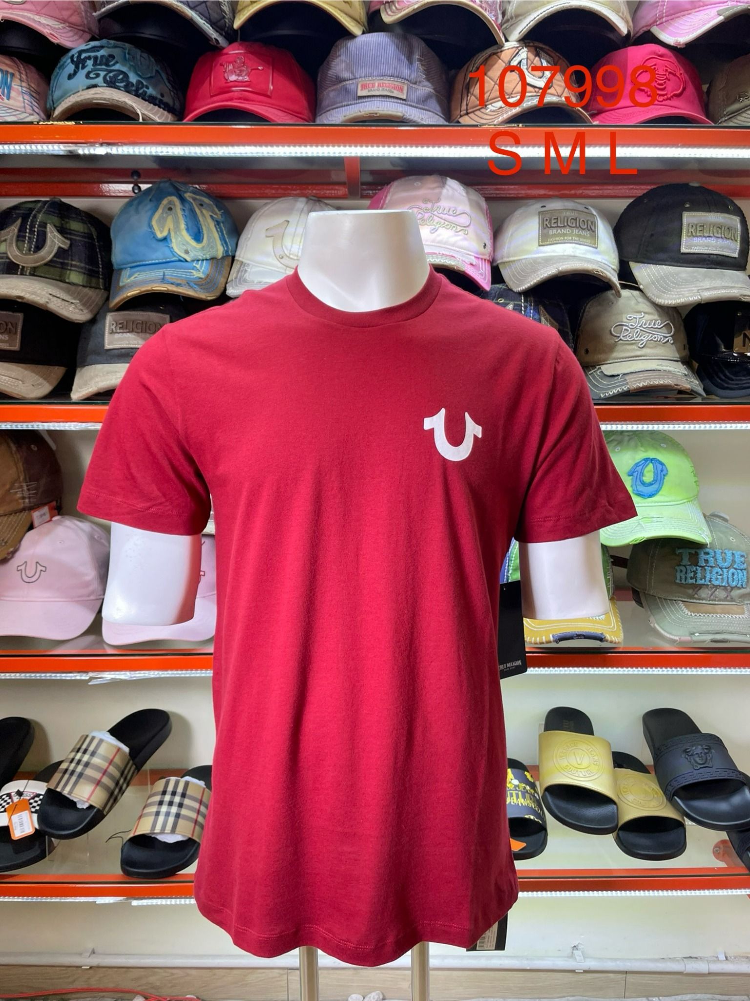 Áo Thun True Religion Đỏ Logo Trắng - New - 107998 - PB04