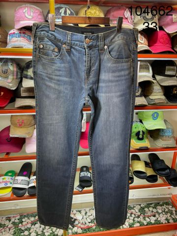 Quần Dài Jeans True Religion Xanh Đậm Chỉ Cam - New - 104662