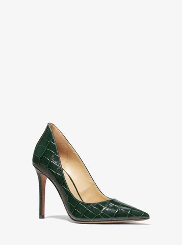 Keke Crocodile Embossed Leather Pump 40F0KEHP1E