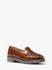 Alberta Crocodile-Embossed Leather Kiltie Loafer 40F9ABFP2E