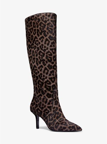 Katerina Leopard Calf Hair Knee-High Boot 40F9KTMB5H