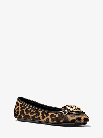 Lillie Leopard Calf Hair Moccasin  40F9LIFP1H