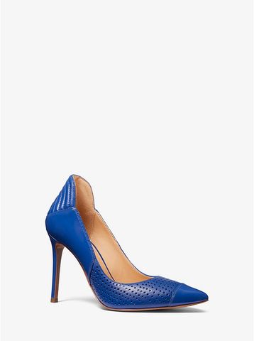 Uma Perforated Leather Cap-Toe Pump 40R0UMHP5L