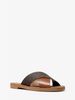 Glenda Leather And Logo Slide Sandal  40S0GLFP3L