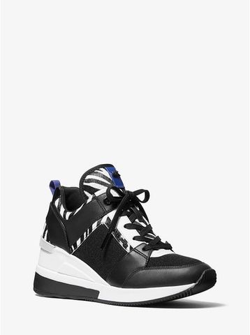 Georgie Canvas and Zebra Calf Hair Trainer 43R0GEFS6D