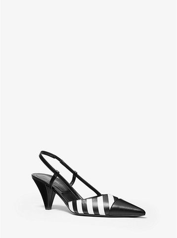 Eloise Striped Calf Leather Pump 46R0ELMG1W